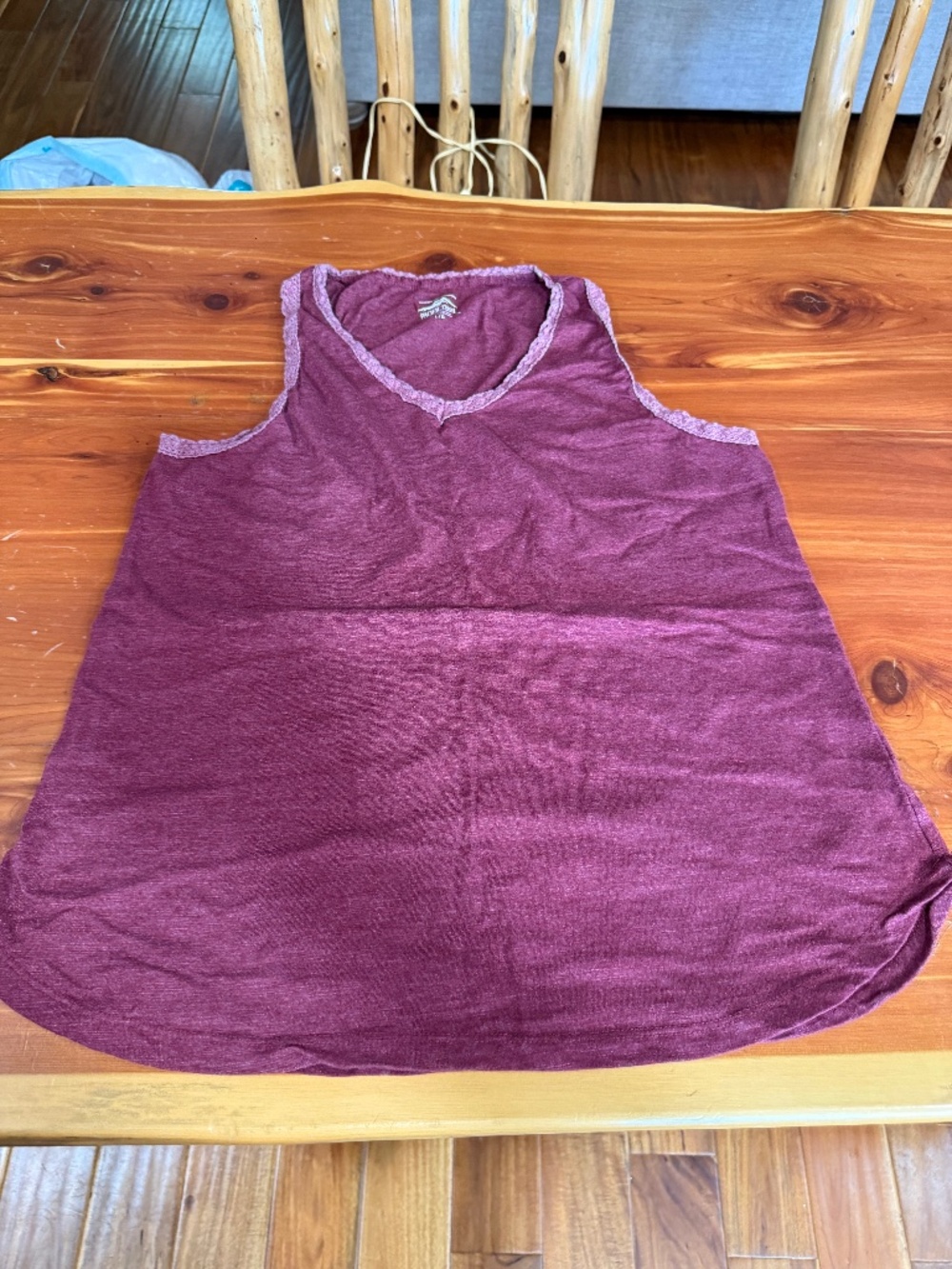 Tank top with crochet edges